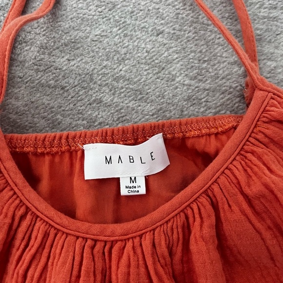 Mable Octavia Mini Dress Orange Cotton Summer Sun Dress - Picture 7 of 11